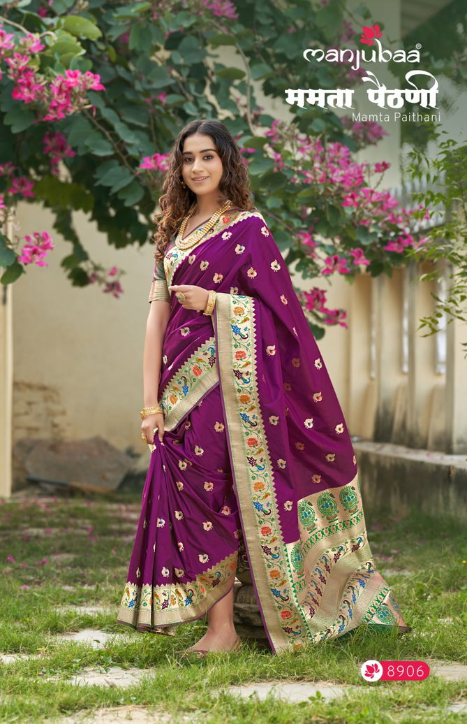 Manjubaa Mamta Paithani New Designer Festive Wear Banarasi Silk Saree Collection